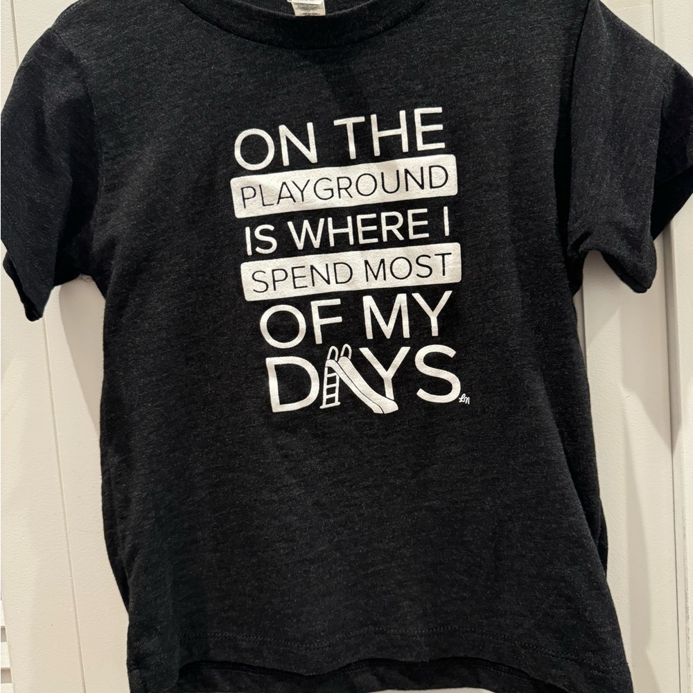 Kids Black Graphic T-Shirt